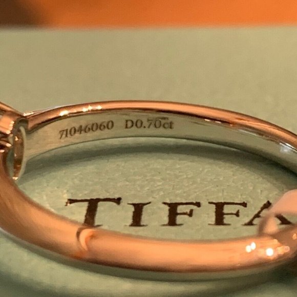 SOLD    TIFFANY Platinum Diamond .70ct Solitaire Oval Engagement Ring, VVS2 - Picture 6 of 6